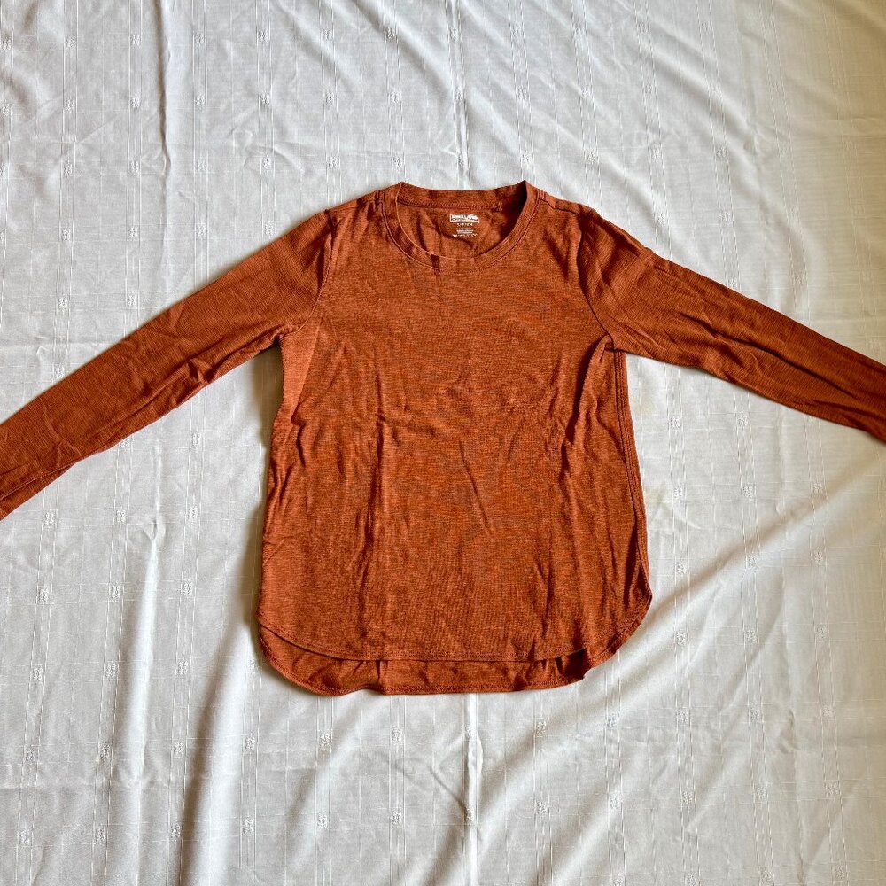 KIRKLAND Signature Women's Long Sleeve Slub Tee Shirt, Small